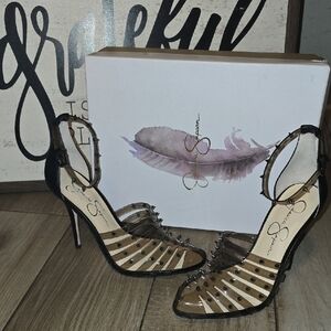 Jessica Simpson Black and Transparent Heels